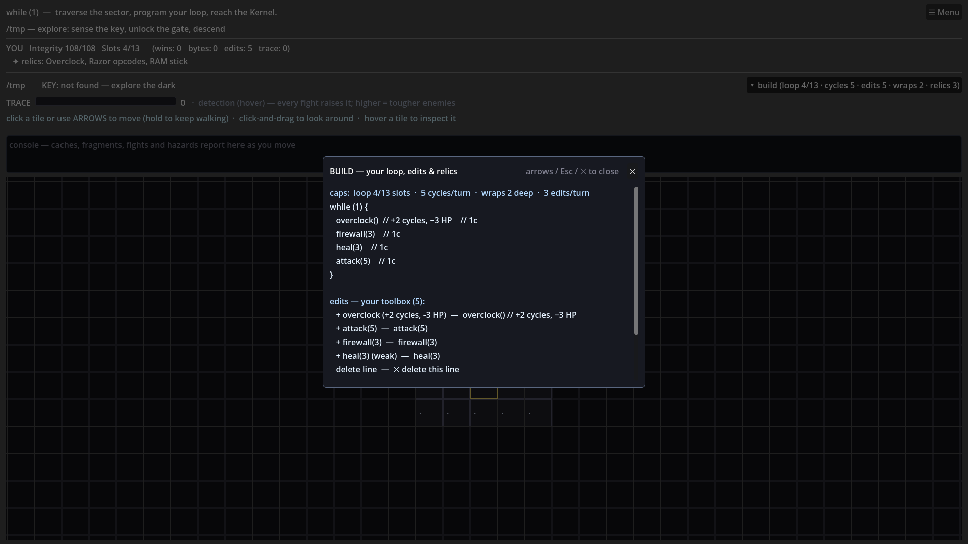 Assemble a program line by line.